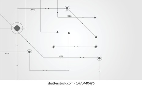 Abstract geometric connect lines and dots.Simple technology graphic background.Illustration Vector design Network and Connection concept.