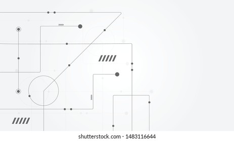 Abstract geometric connect lines and dots.Simple technology graphic background.Illustration Vector design Network and Connection concept.