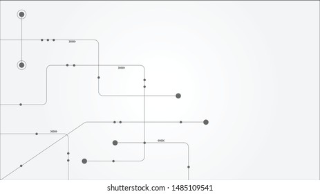 Abstract geometric connect lines and dots.Simple technology graphic background.Illustration Vector design Network and Connection concept.