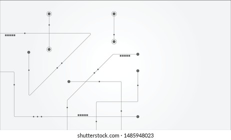 Abstract geometric connect lines and dots.Simple technology graphic background.Illustration Vector design Network and Connection concept.