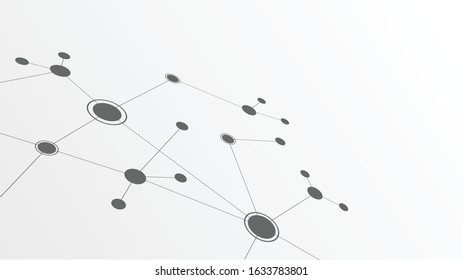 Abstract geometric connect lines and dots.Simple technology graphic background.Illustration Vector design Network and Connection concept.