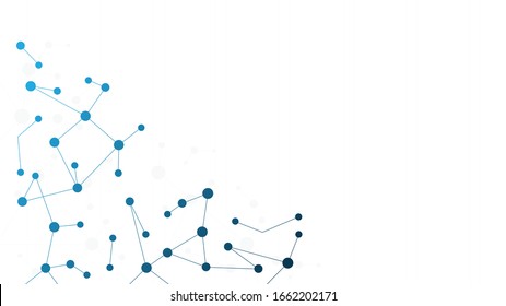 Líneas y puntos de conexión geométricos abstractos.Fondo gráfico de tecnología simple.Diseño de vectores de ilustración Red y concepto de conexión.