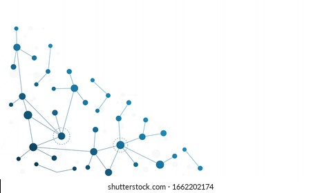 Líneas y puntos de conexión geométricos abstractos.Fondo gráfico de tecnología simple.Diseño de vectores de ilustración Red y concepto de conexión.