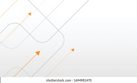 Líneas y puntos de conexión geométricos abstractos.Fondo gráfico de tecnología simple.Diseño de vectores de ilustración Red y concepto de conexión.