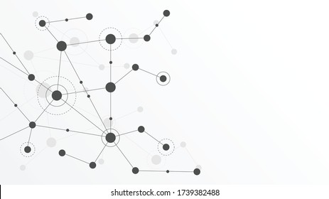 Abstract geometric connect lines and dots.Simple technology graphic background.Illustration Vector design Network and Connection concept.