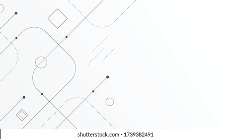 Abstract geometric connect lines and dots.Simple technology graphic background.Illustration Vector design Network and Connection concept.