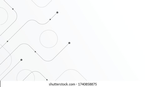 Resumen de líneas y puntos de conexión geométrica.Fondo gráfico de tecnología simple.Concepto de red de diseño de vectores de ilustración y concepto de conexión.