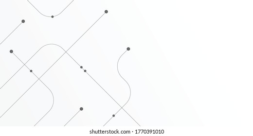 Resumen de líneas y puntos de conexión geométrica.Fondo gráfico de tecnología simple.Concepto de red de diseño de vectores de ilustración y concepto de conexión.