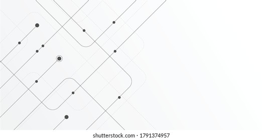 Abstract Geometric Connect Lines And Dots.Simple Technology Graphic Background.Illustration Vector Design Network And Connection Concept.