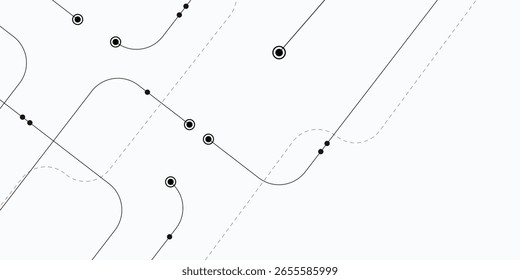 Abstract geometric connect lines and dots.Simple technology graphic background.Illustration Vector design Network and Connection concept.