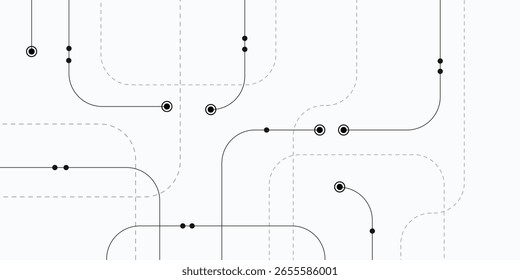 Abstract geometric connect lines and dots.Simple technology graphic background.Illustration Vector design Network and Connection concept.