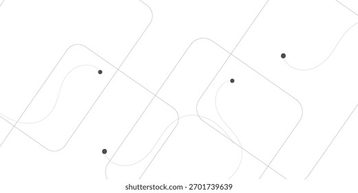 Linhas de conexão geométricas abstratas e pontos.Fundo gráfico de tecnologia simples.Vetor de ilustração 