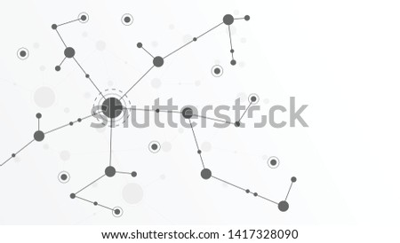 Abstract geometric connect lines and dots.Simple technology graphic background.Illustration Vector design Network and Connection concept.