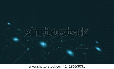 Abstract geometric connect lines and dots.Simple technology graphic background.Illustration Vector design Network and Connection concept.