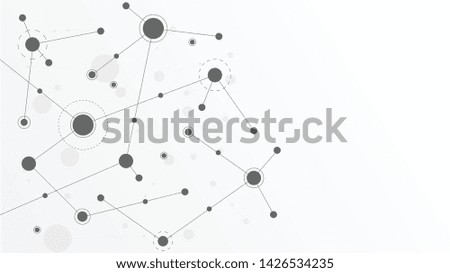 Abstract geometric connect lines and dots.Simple technology graphic background.Illustration Vector design Network and Connection concept.