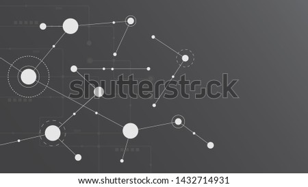 Abstract geometric connect lines and dots.Simple technology graphic background.Illustration Vector design Network and Connection concept.