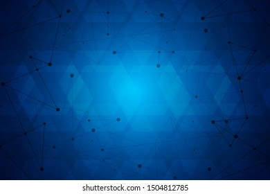 Abstract geometric, connection concept, hexagon background