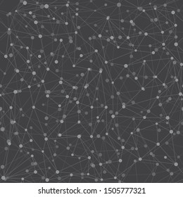 Abstract geometric connection of lines and dots. Technology network and global network connection. Seamless pattern.