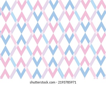 Abstract geometric continuous image of pastel colored diamonds on a white background. Suitable for wallpaer background, gift wrapping paper. [EPS]