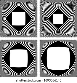 Abstract geometric convex designs elements. Vector art.