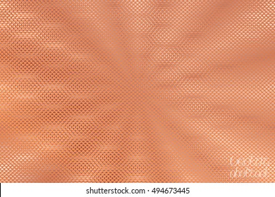 Abstract Geometric Copper Pattern. Cellular Structure Texture Background. Vector Illustration