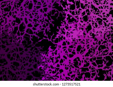 Abstract geometric coral reef violet texture background, Multicolor dark purple, pink floral branched motif  vector illustration, marine corals pattern 