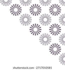 Abstract geometric corner decoration with a circle style