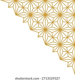 Decoração de canto geométrico abstrato com um estilo de linha