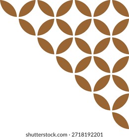 Abstractas decoración geométrica de esquina con un estilo moderno