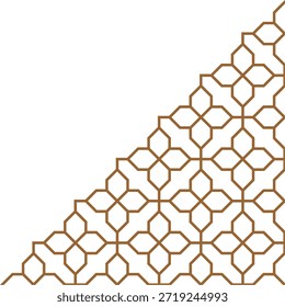 Abstractas decoración geométrica de esquina con un estilo moderno