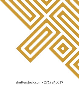 Abstractas decoración geométrica de esquina con un estilo moderno