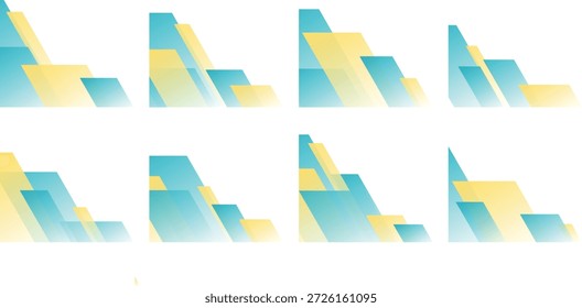 Un diseño geométrico abstracto con Formas modernas y un estilo limpio y minimalista.
