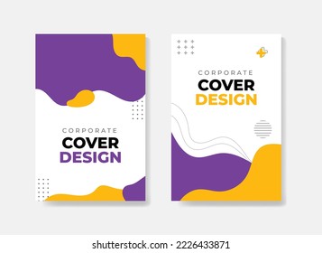 Abstract geometric corporate cover background design
