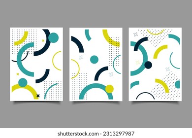 Abstract geometric cover design collection