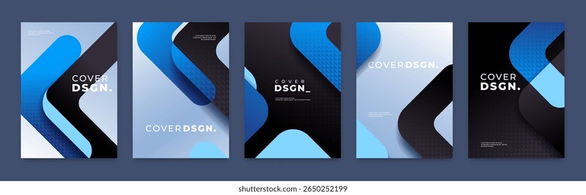 Abstract Geometric Cover Design Collection Set Design Elements