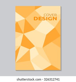 Abstract Geometric Cover Design Template - Orange Color