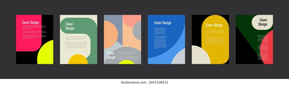Abstract Geometric Cover Designs Modern Brochure Templates