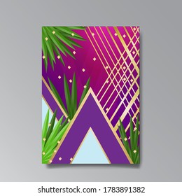 Plantilla de cobertura geométrica abstracta. Diseño retro ondulado. Composición de afiches geométrica minimalista. Estilo retro futurista creativo de los años 90 y 80. Folletos, pancartas e invitaciones modernos. 