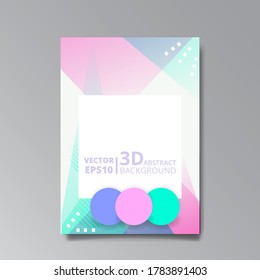 Abstract geometric cover template . Retro wave shiny design. Geometric minimalistic shapes poster composition. Retro futuristic creative 90s and 80s style. Modern flyers, banners and invitation. 