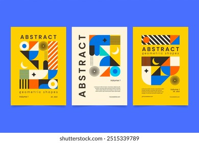 Abstract geometric cover template vector design in eps 10