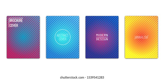 Abstract geometric covers . Modern minimalistic template design for web.  Future poster flyer halftone patterns. Vector illustration EPS10