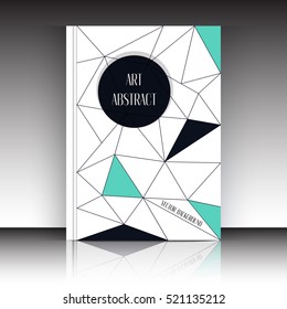 Abstract geometric creative design cover vector. Minimalistic composition A4 for printable art catalog, notebook, poster or banner. Art printable design brochure or report.