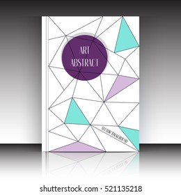 Abstract geometric creative design cover vector. Minimalistic composition A4 for printable art catalog, notebook, poster or banner. Art printable design brochure or report.