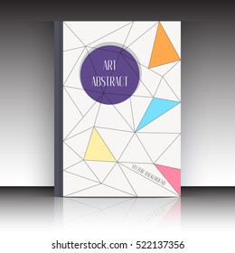 Abstract geometric creative design cover vector. Minimalistic abstract composition A4 for printable art catalog, notebook, poster or banner. Art printable design brochure or report.