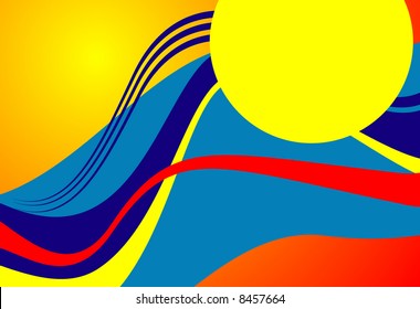 abstract geometric creativity waves background