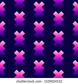 Abstract geometric cross shapes seamless pattern. Simple minimalistic vector wallpaper for textiles, posters, cards, wrapping paper, etc. 