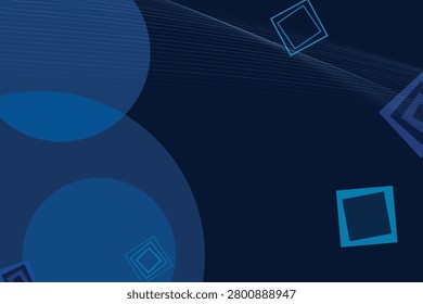Abstract geometric cubes and waves in deep blue and cyan tones geometricshapes