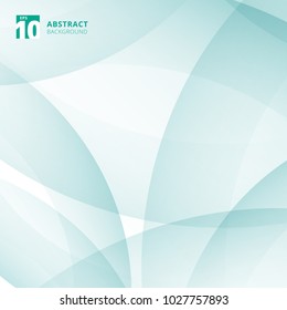 Abstract geometric curve lines white and blue with space modern design on Light white background. Vector graphic illustration