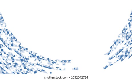Abstract geometric curve pattern dark blue color illustration isolated on white background with copy space, vector eps 10