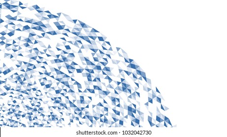 Abstract geometric curve pattern dark blue color illustration isolated on white background with copy space, vector eps 10
